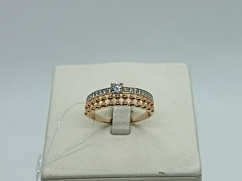 КОЛЬЦО С КАМНЯМИ (Au 585)