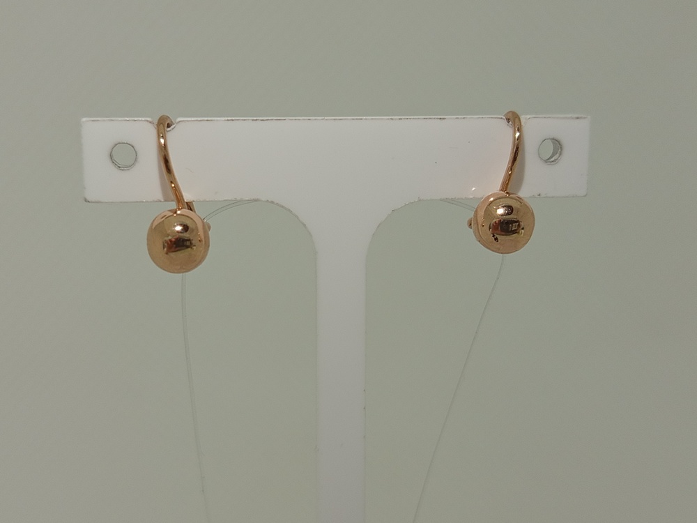 СЕРЬГИ ПЕТЕЛЬКА без камня (Au 585)