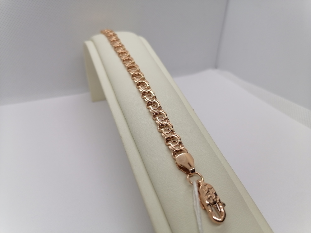 БЛБ585 БРАСЛЕТ ПОЛНОВЕСНЫЙ Бисмарк (Au 585)