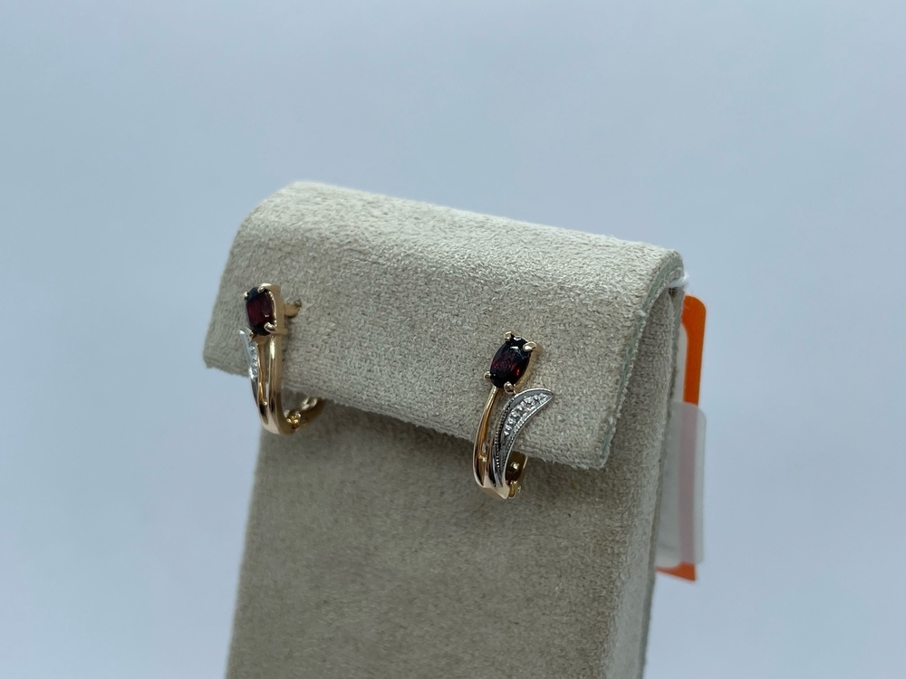 СКМИ585 СЕРЬГИ С КАМНЯМИ (Au 585)