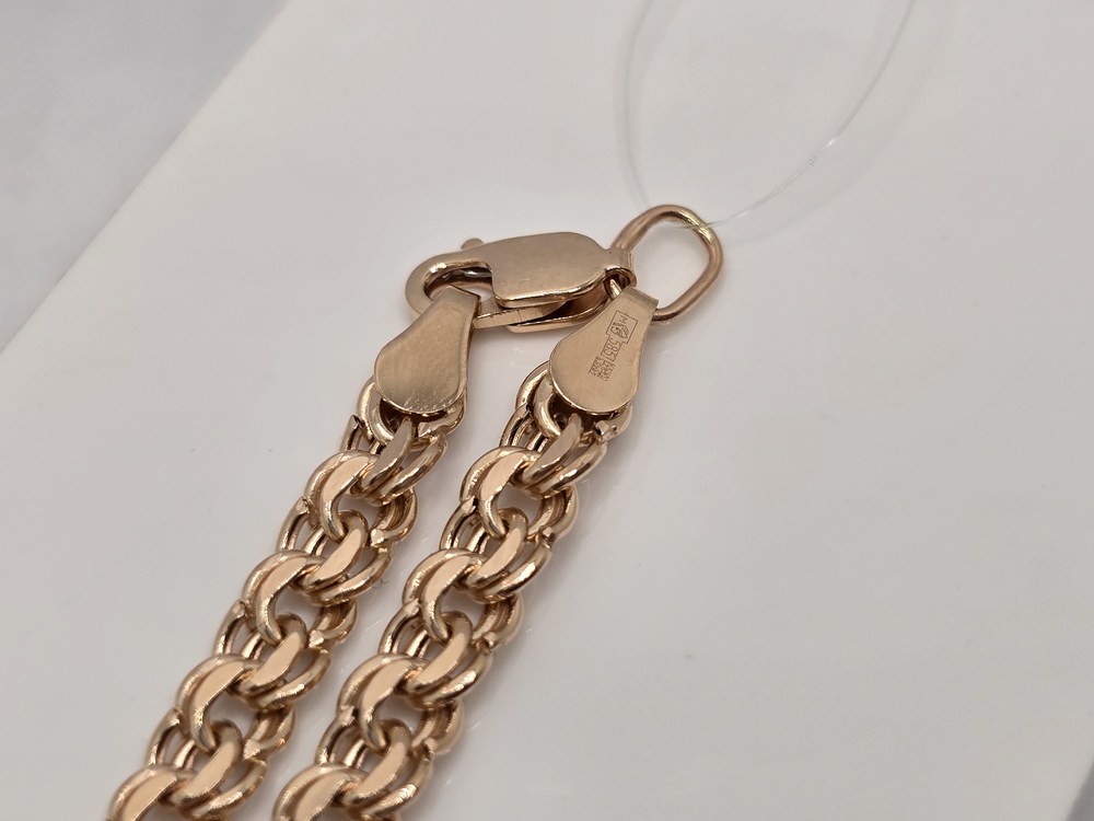 8080200П-55 ЦЕПЬ ПУСТОТЕЛАЯ Бисмарк (Au 585)