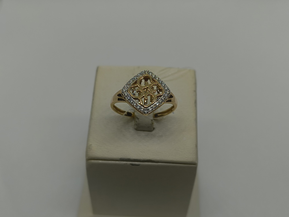 КОЛЬЦО С КАМНЯМИ (Au 585)