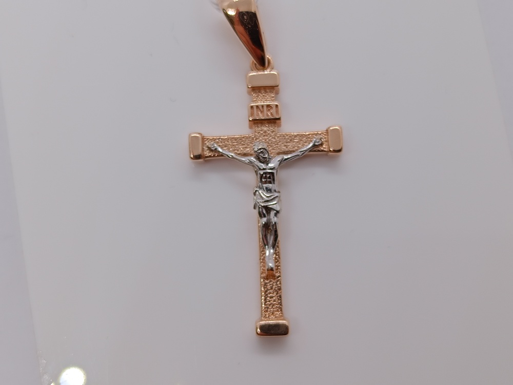 ПОДКБК585 ПОДВЕСКА КРЕСТ БЕЗ КАМНЯ (Au 585)