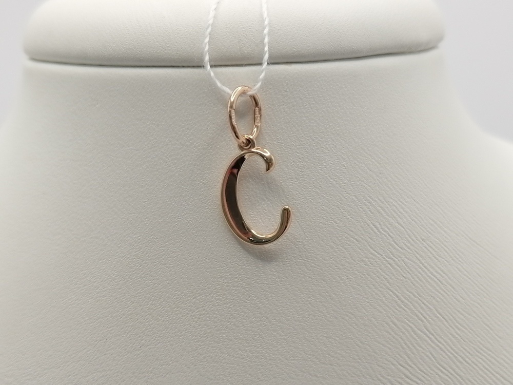 ПОДВЕСКА БУКВА С без камня (Au 585)