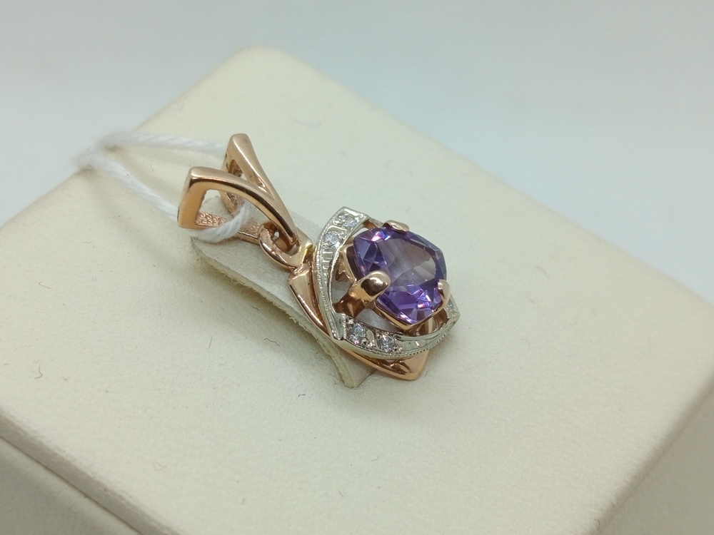 ПОДКМИ585 ПОДВЕСКА С КАМНЯМИ (Au 585)