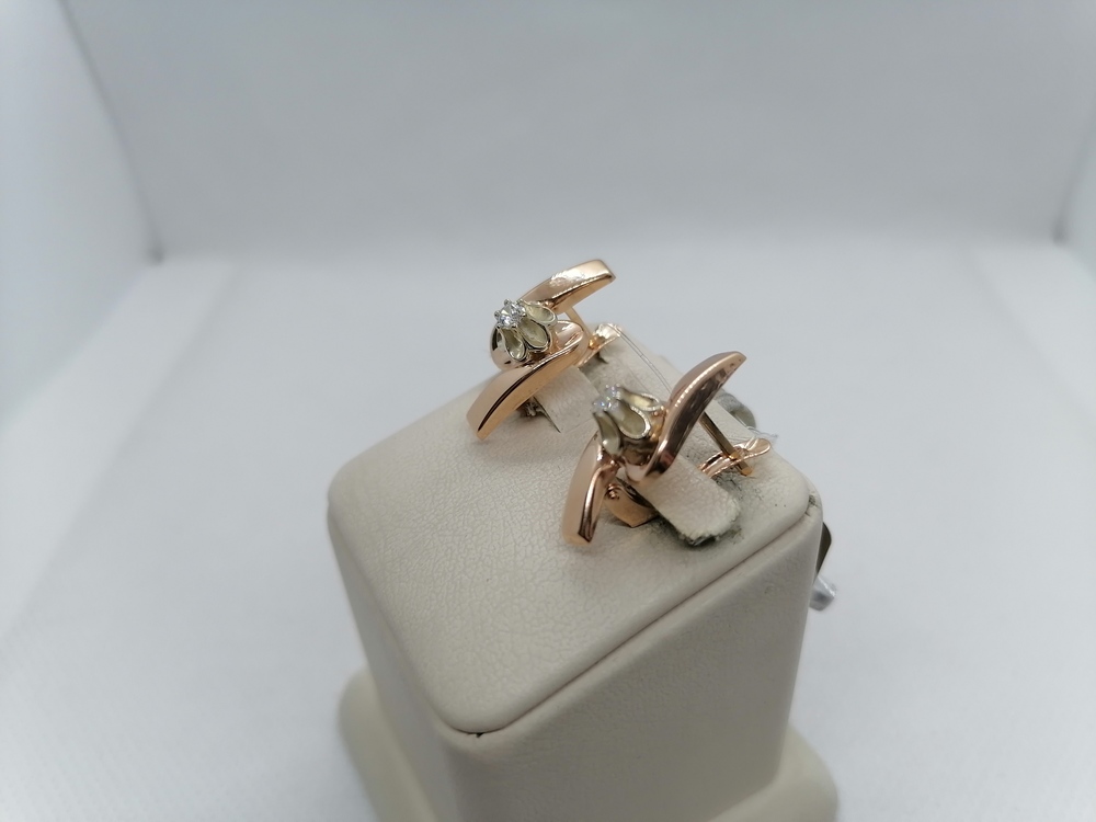 СЕРЬГИ С КАМНЕМ (Au 585)