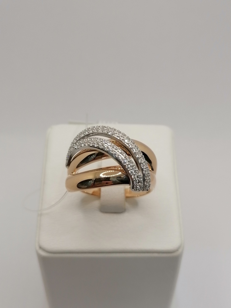 КОЛЬЦО С КАМНЯМИ (Au 585)