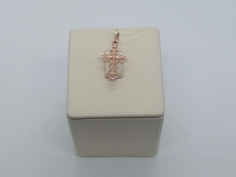 810-00075-10-00-00-00 ПОДВЕСКА КРЕСТ без камня (Au 585)