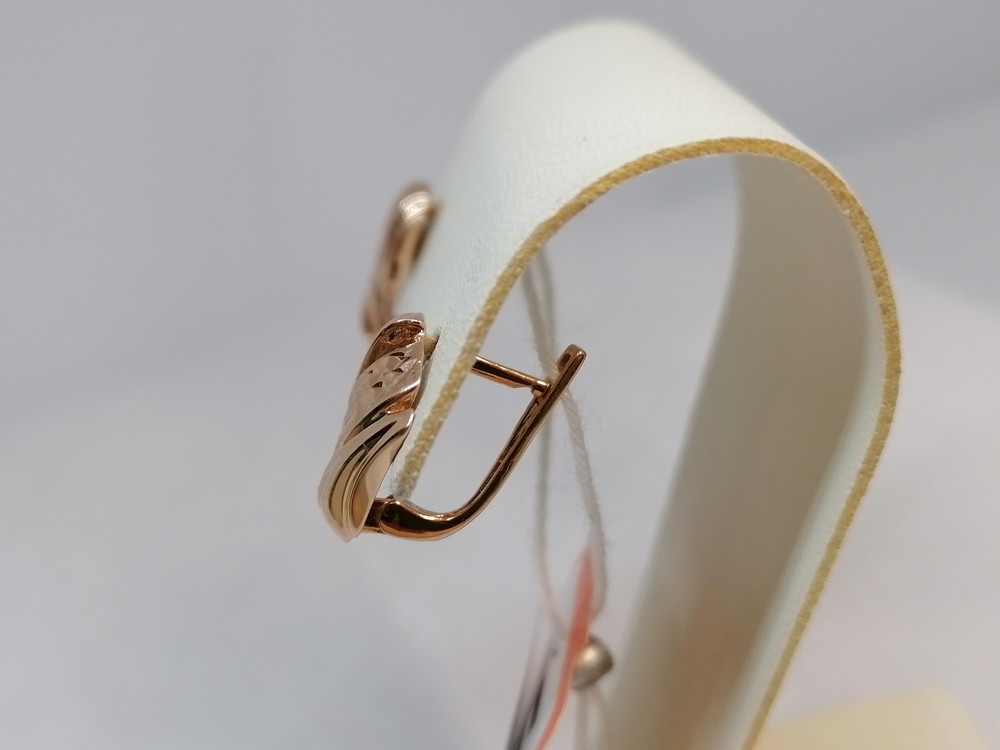 СБКМ585 СЕРЬГИ БЕЗ КАМНЯ (Au 585)