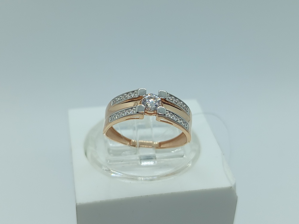 КОЛЬЦО С КАМНЯМИ (Au 585)