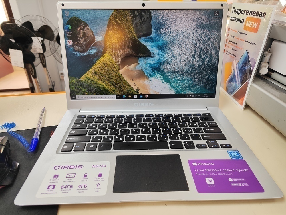 НЕТБУК Irbis; Celeron N3350, Intel HD Graphics 500, 4 Gb, 64 Гб, Нет
