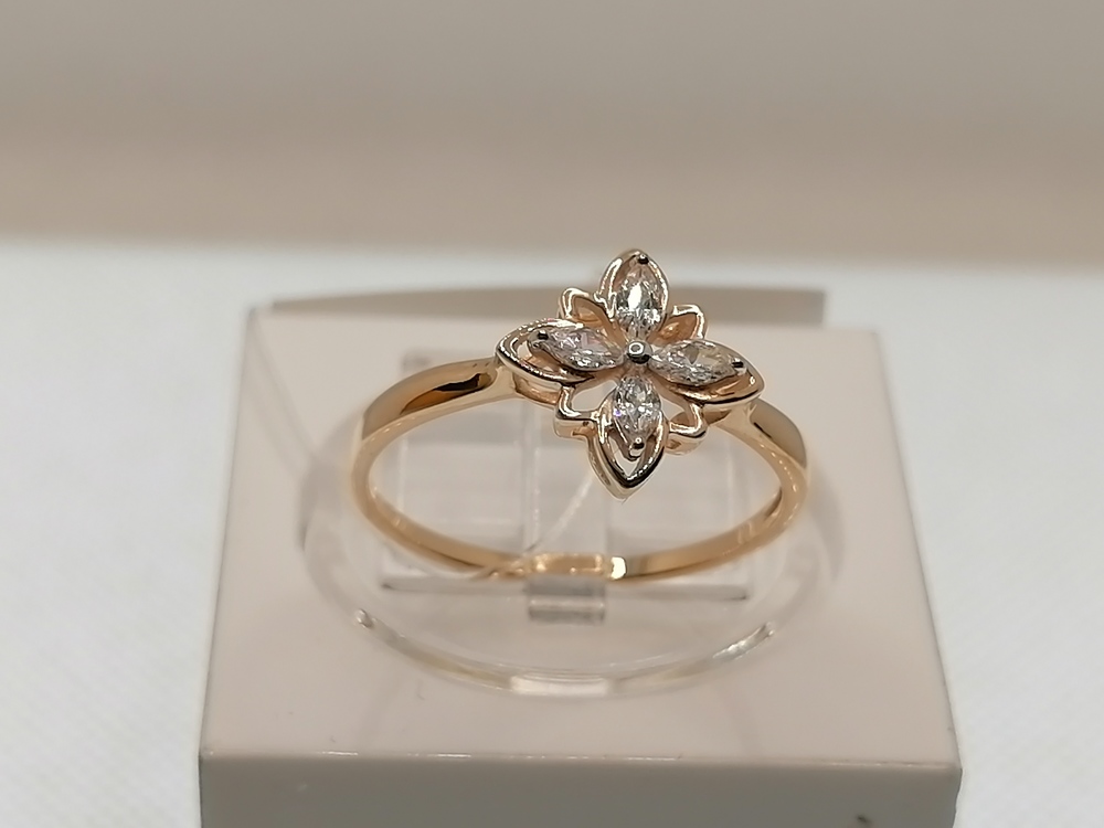 КОЛЬЦО С КАМНЯМИ (Au 585)