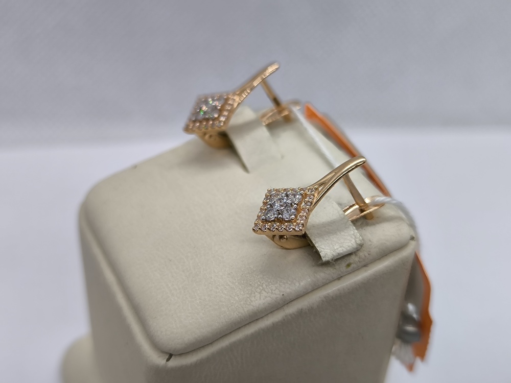 СКМИ585 СЕРЬГИ С КАМНЯМИ (Au 585)