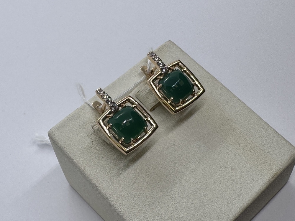 СКМИ585 СЕРЬГИ С КАМНЯМИ (Au 585)