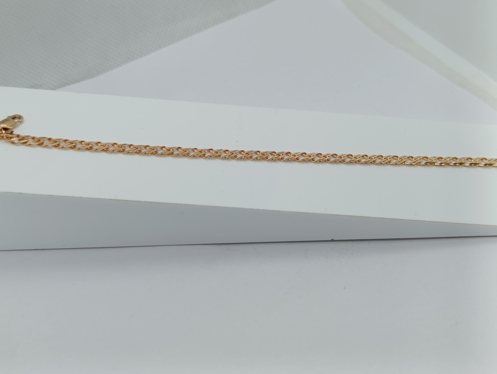 БРАСЛЕТ ПУСТОТЕЛЫЙ Ромб двойной (Au 585)