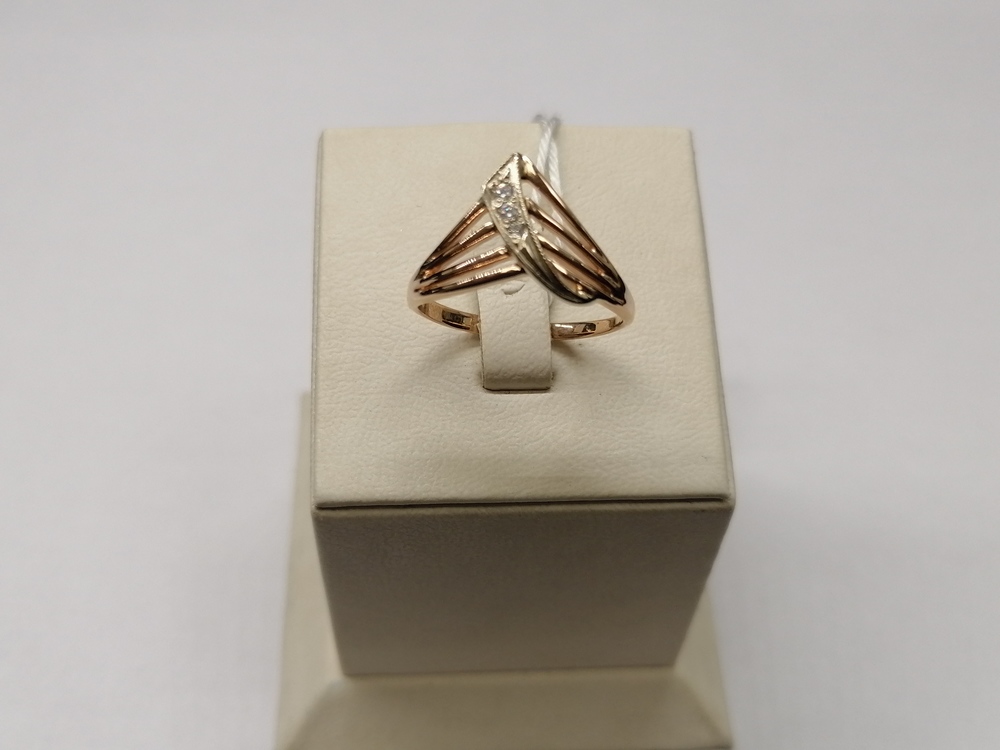 КОЛЬЦО С КАМНЯМИ (Au 585)