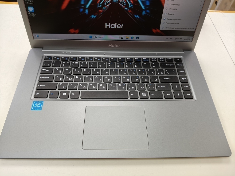 Ноутбук Haier; Celeron N4020, HD Graphics, 4 Гб, Нет, 120 Гб
