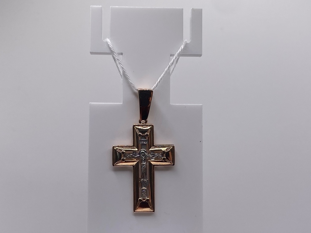 ПОДКБК585 ПОДВЕСКА КРЕСТ БЕЗ КАМНЯ (Au 585)