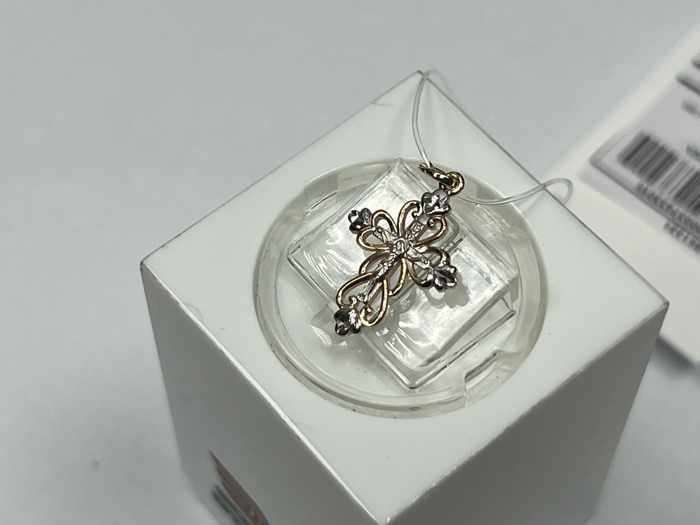 51-131-01041-1 ПОДВЕСКА КРЕСТ без камня (Au 585)