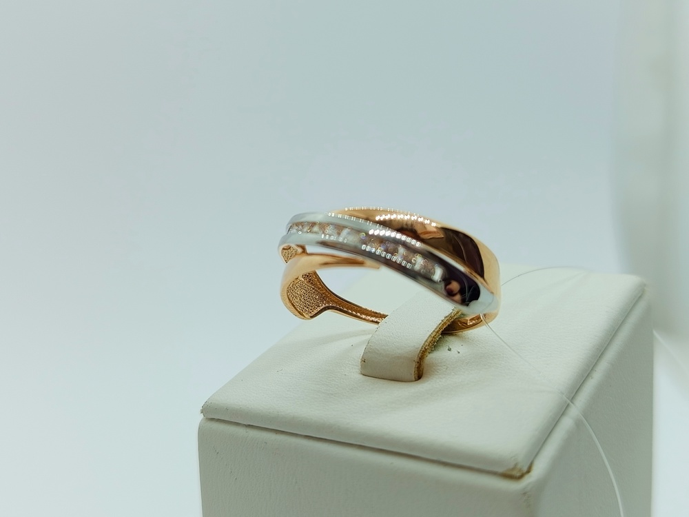 КОЛЬЦО С КАМНЯМИ (Au 585)