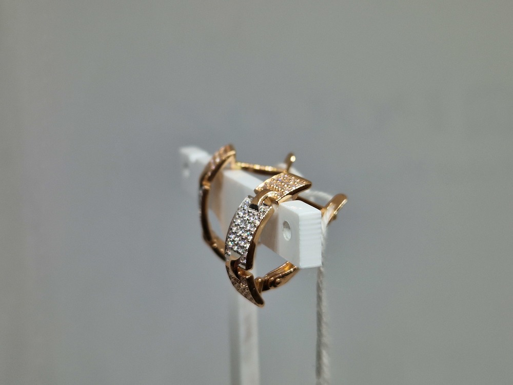 СКМИ585 СЕРЬГИ С КАМНЯМИ (Au 585)
