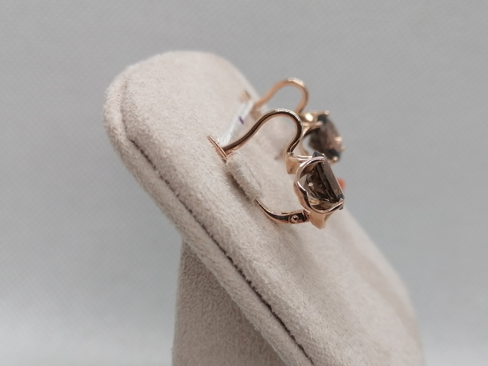 СКМ585 СЕРЬГИ С КАМНЕМ (Au 585)