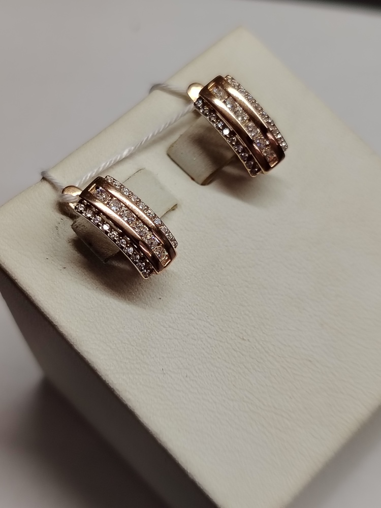 СКМИ585 СЕРЬГИ С КАМНЯМИ (Au 585)