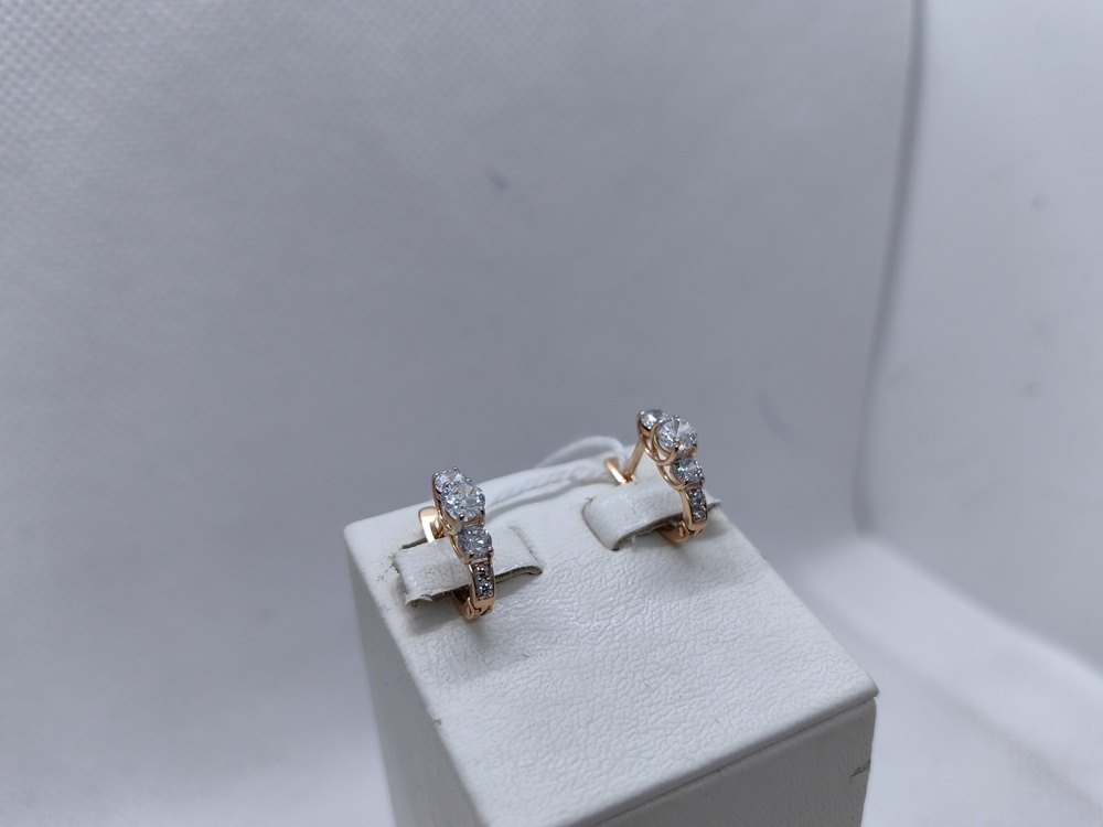 СКМИ585 СЕРЬГИ С КАМНЯМИ (Au 585)