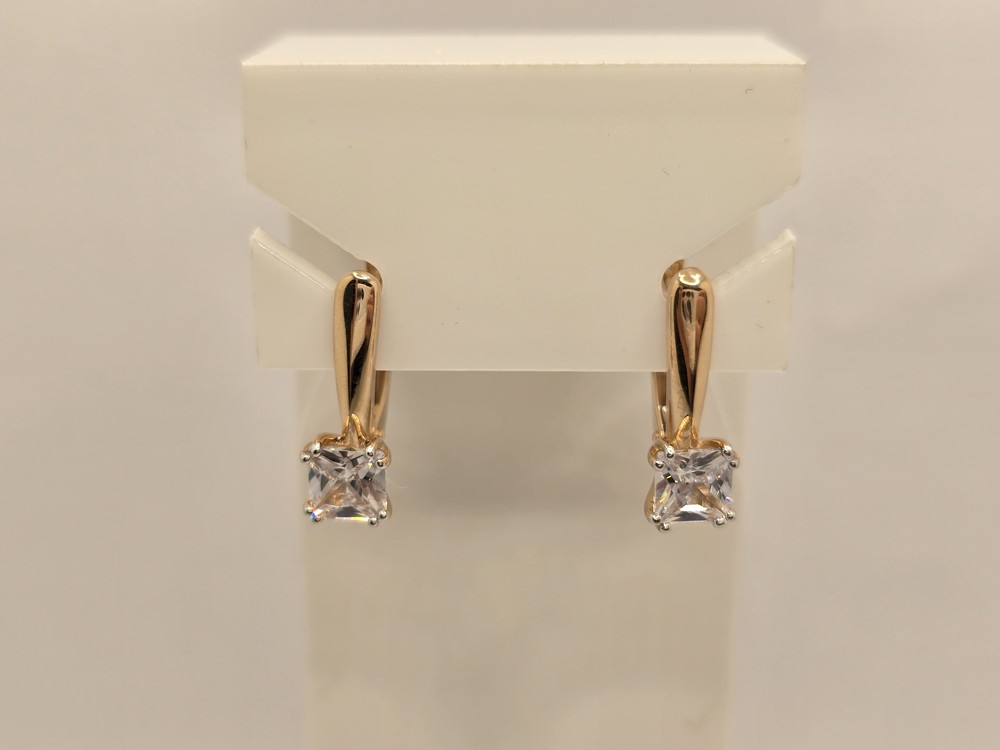 009832-1102 СЕРЬГИ С КАМНЕМ (Au 585)