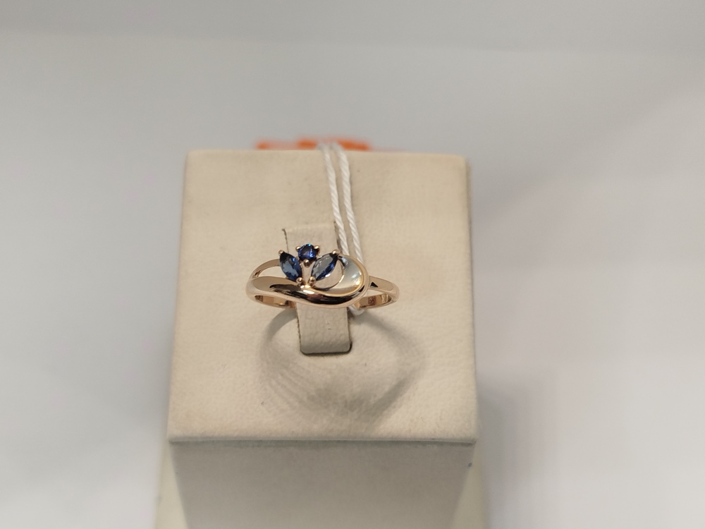 КОЛЬЦО С КАМНЯМИ (Au 585)