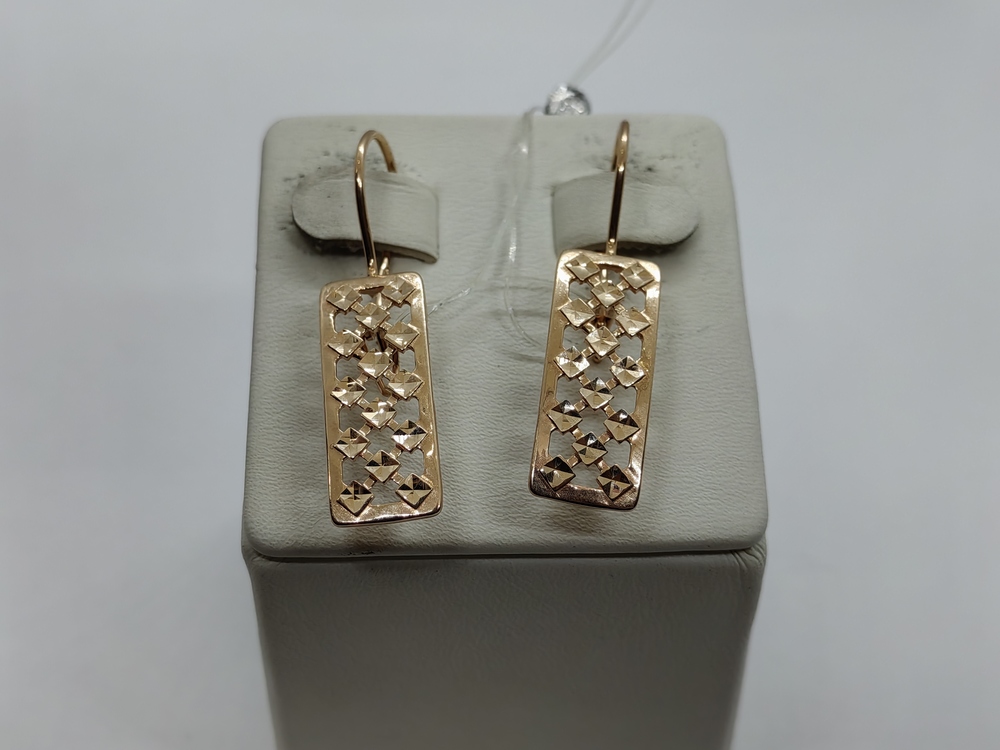 СЕРЬГИ ПЕТЕЛЬКА без камня (Au 585)