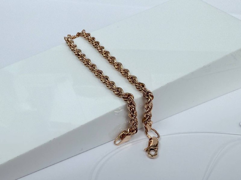 БРАСЛЕТ ПУСТОТЕЛЫЙ Веревка (Au 585)