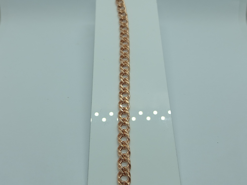 БРАСЛЕТ ПУСТОТЕЛЫЙ Ромб двойной (Au 585)