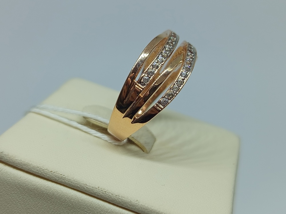 КОЛЬЦО С КАМНЯМИ (Au 585)