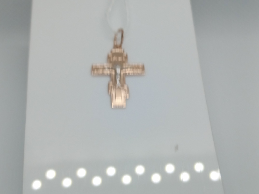 ПОДКБК585 ПОДВЕСКА КРЕСТ БЕЗ КАМНЯ (Au 585)