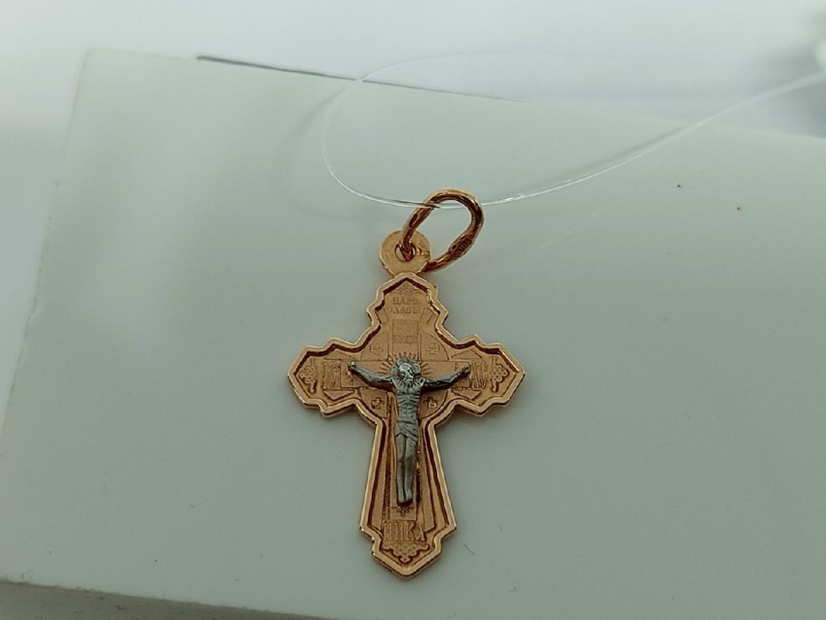 ПОДВЕСКА КРЕСТ без камня (Au 585)