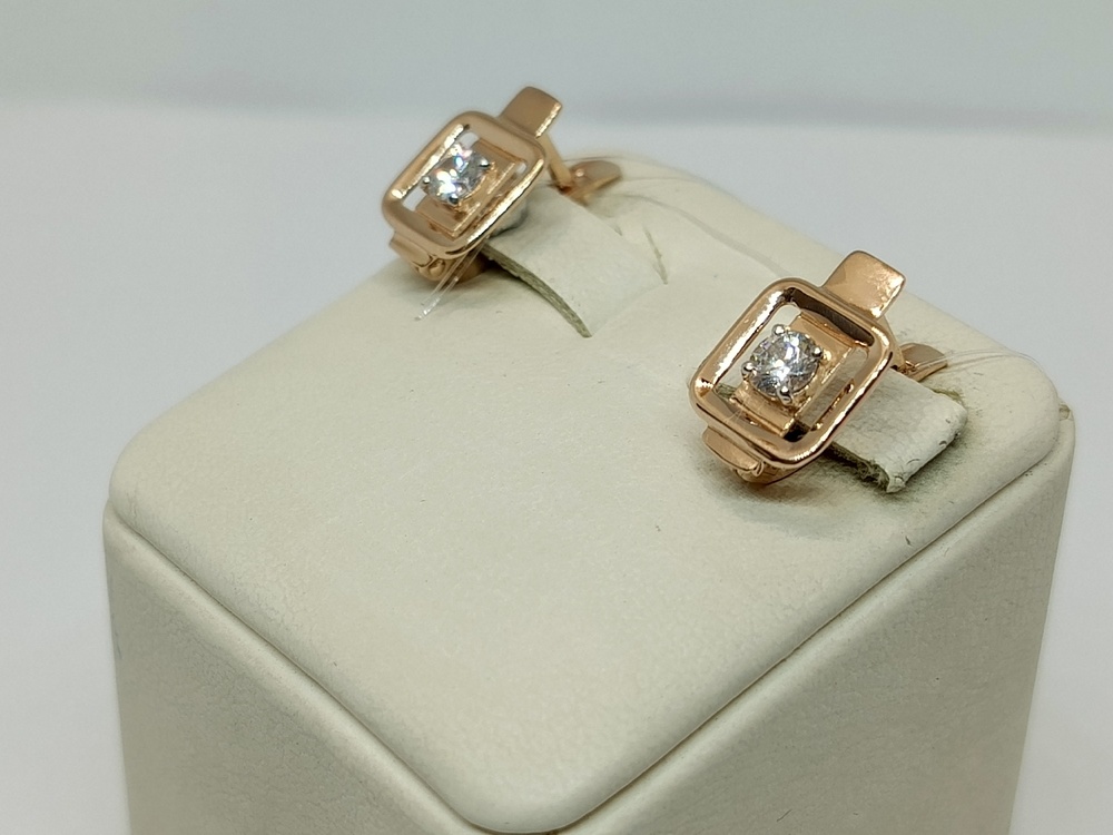 СЕРЬГИ С КАМНЕМ (Au 585)