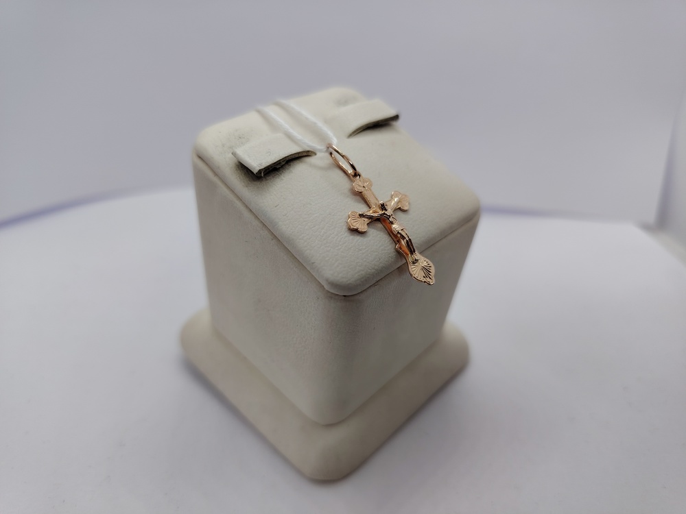 ПОДВЕСКА КРЕСТ БЕЗ КАМНЯ (Au 585)