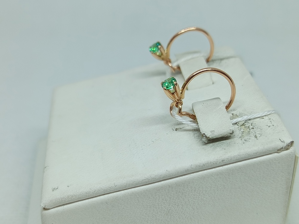 СЕРЬГИ С КАМНЕМ (Au 585)