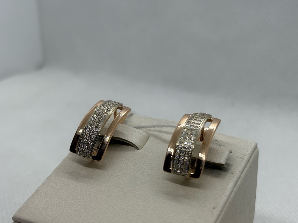 СКМИ585 СЕРЬГИ С КАМНЯМИ (Au 585)