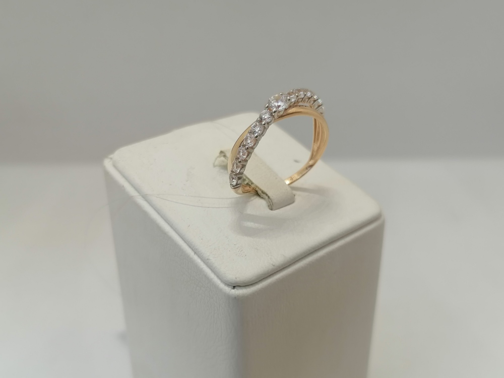 КОЛЬЦО С КАМНЯМИ (Au 585)