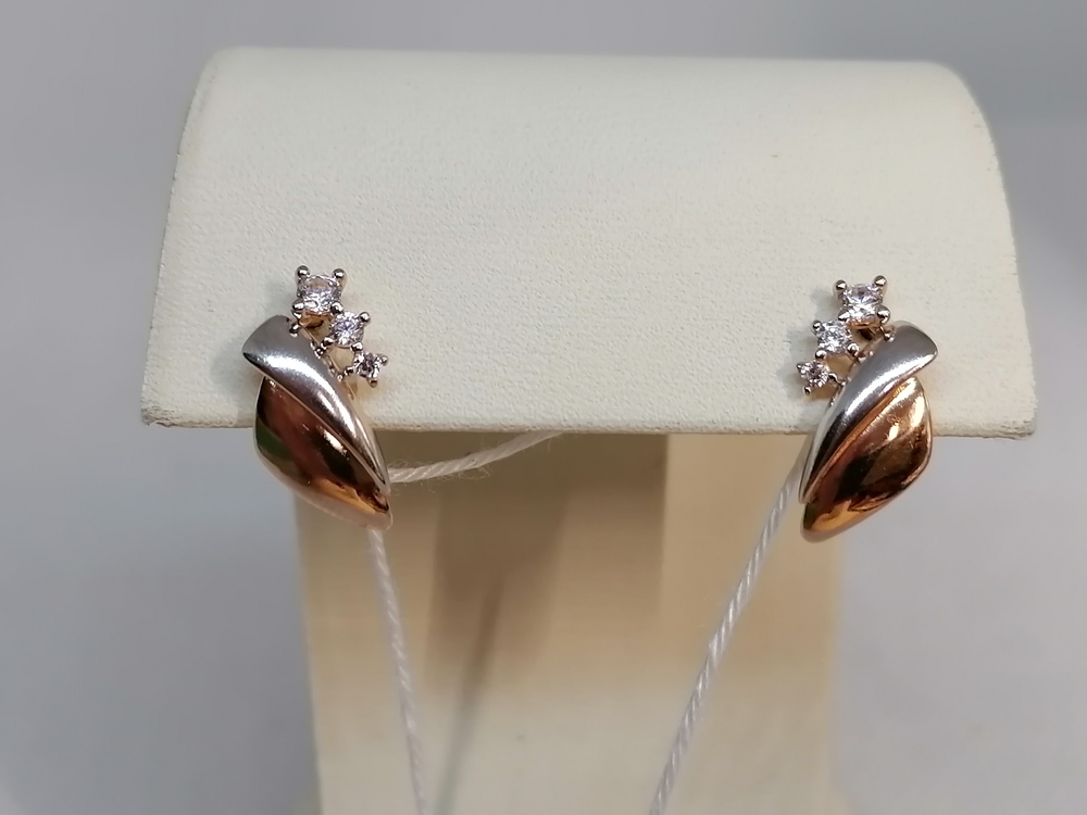 СКМИ585 СЕРЬГИ С КАМНЯМИ (Au 585)