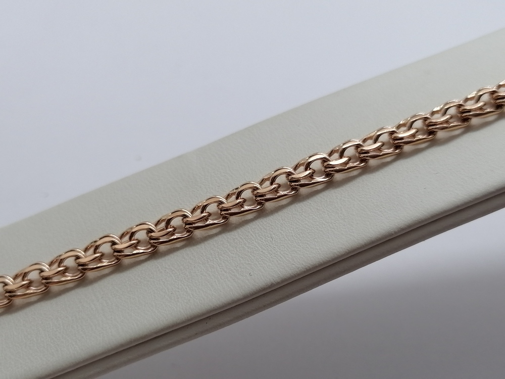 БЛБ585 БРАСЛЕТ ПОЛНОВЕСНЫЙ Бисмарк (Au 585)