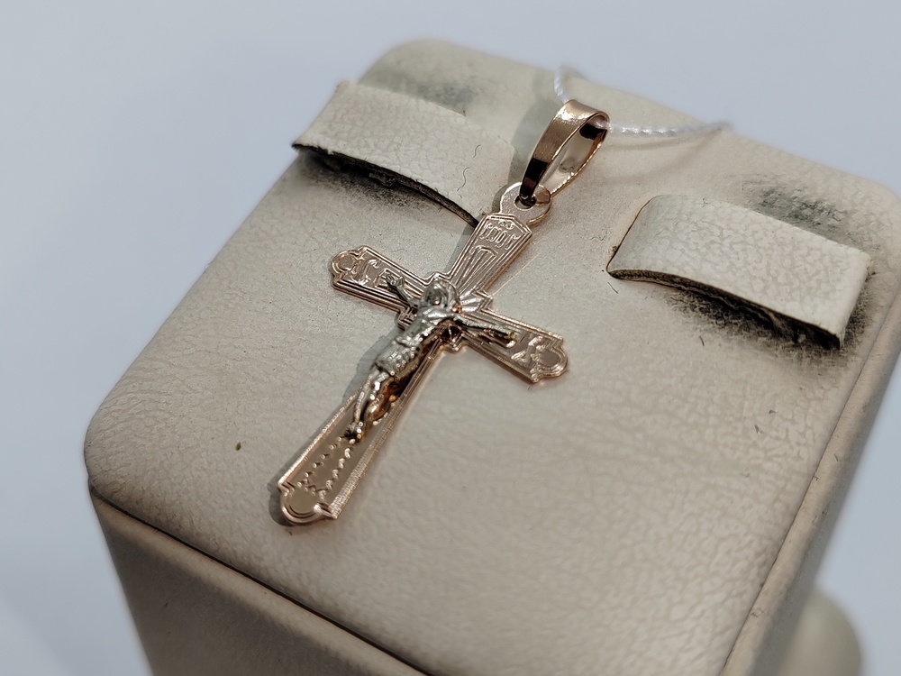 102-ИХ-22.23-12 ПОДВЕСКА КРЕСТ (Au 585)