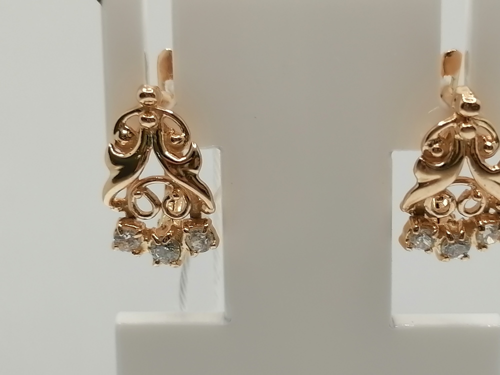 СЕРЬГИ С КАМНЯМИ (Au 585)