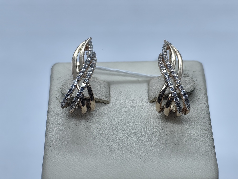 СКМИ585 СЕРЬГИ С КАМНЯМИ (Au 585)