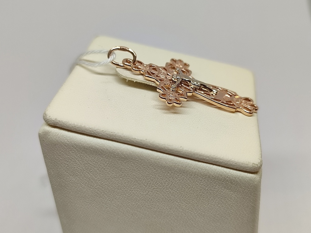 ПОДКБК585 ПОДВЕСКА КРЕСТ БЕЗ КАМНЯ (Au 585)