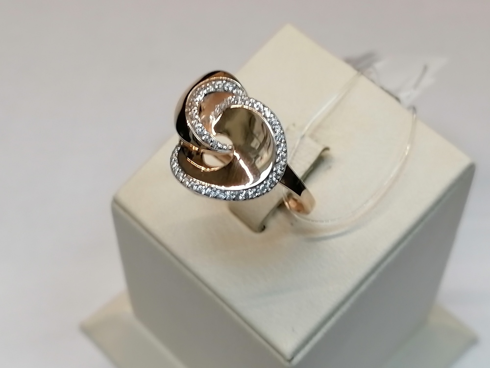 КОЛЬЦО С КАМНЯМИ (Au 585)