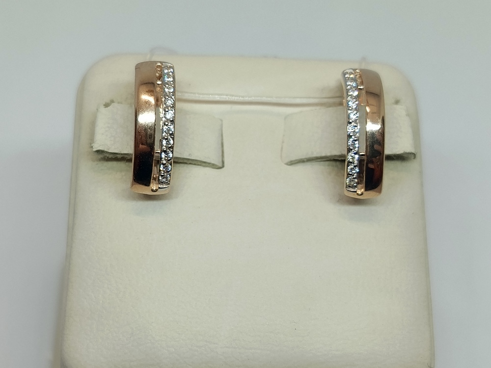 027186 СЕРЬГИ С КАМНЯМИ (Au 585)