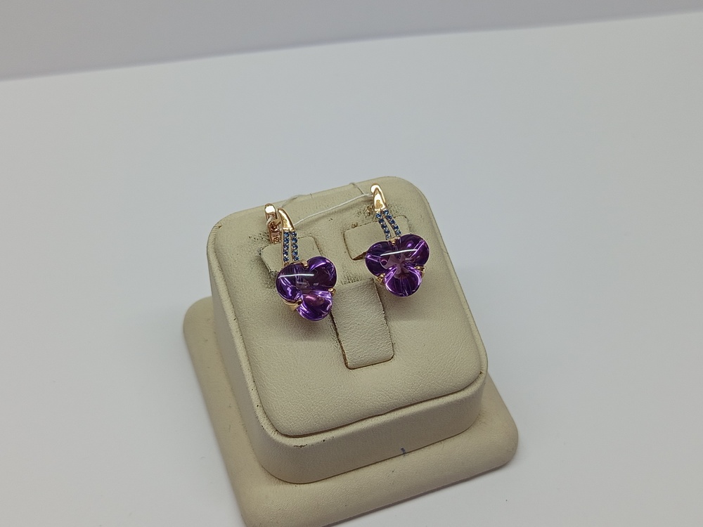 СЕРЬГИ С КАМНЯМИ (Au 585)